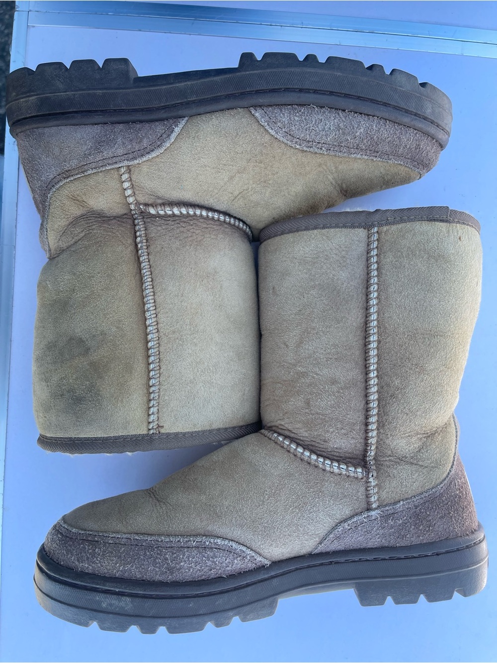 UGG Chestnut Suede Shearling Boots
